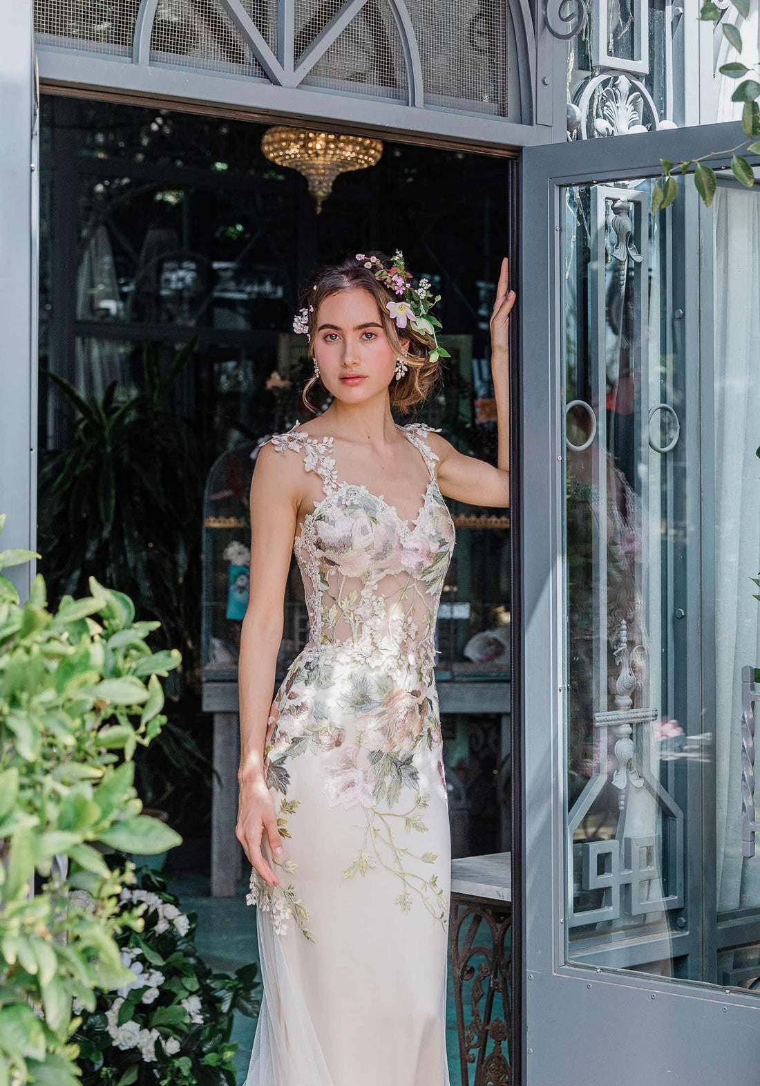 Peony Colorful Wedding Dress by Claire Pettibone